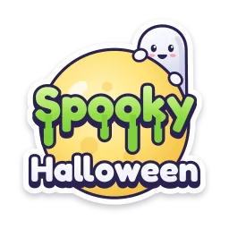 Spooky Halloween sticker