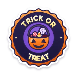 Trick or Treat Badge sticker