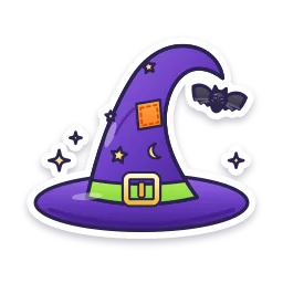 Witch Hat with Stars sticker