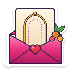 Wedding Invitation Card sticker