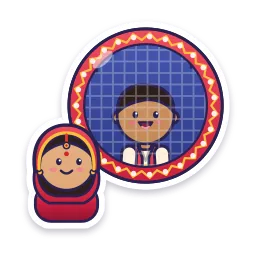 Husband Through the Chalni sticker
