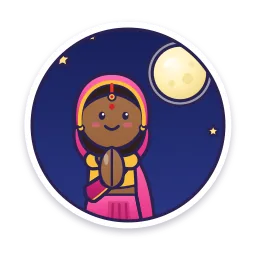 Praying to the Moon sticker