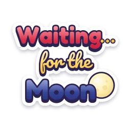 Waiting for the Moon sticker