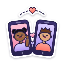 Couple on a Video Call sticker