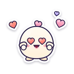 Character With Heart-Shaped Eyes sticker