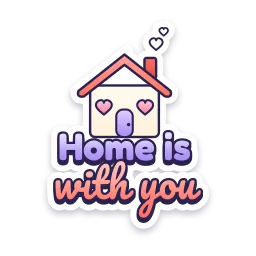 Home Is With You sticker