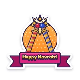Dandiya Sticks Tapping sticker