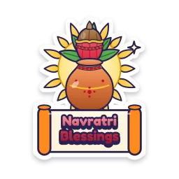 Kalash with Swaying Leaves sticker