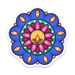Navratri Rangoli sticker
