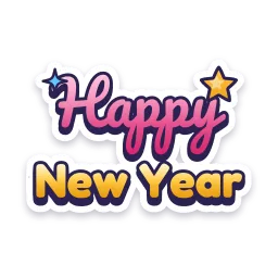 Happy New Year sticker