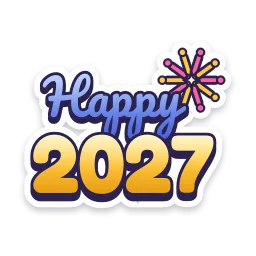 Happy 2027 sticker