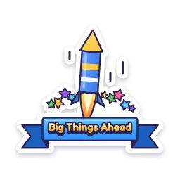 New Year Rocket sticker