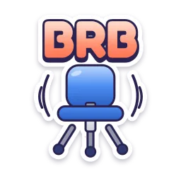 BRB sticker