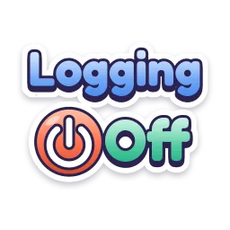 Logging Off sticker