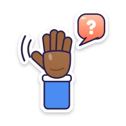 Raised Hand sticker