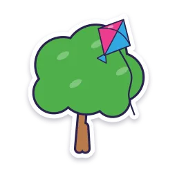 Kite Stuck in a Tree sticker