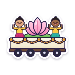 Republic Day Parade Tableau sticker