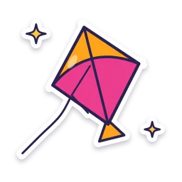 Patang Kite with Kanni sticker