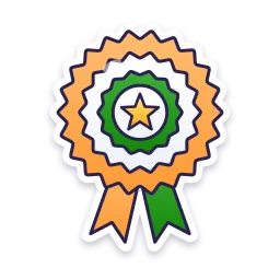 Tricolour Rosette Badge sticker
