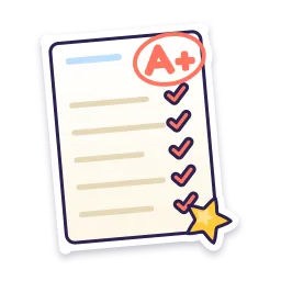 A+ Test Paper sticker