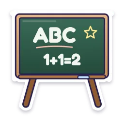 Blackboard ABC sticker