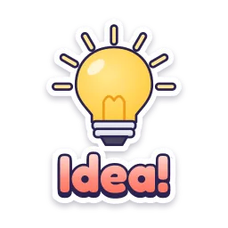 Idea! sticker