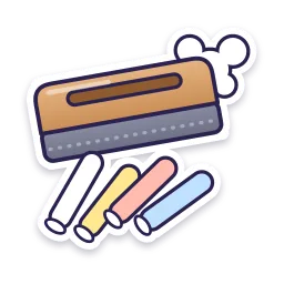 Chalk and Duster sticker