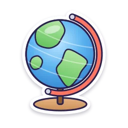 Globe sticker