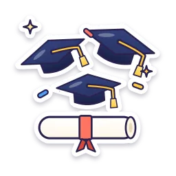Graduation Cap Toss sticker