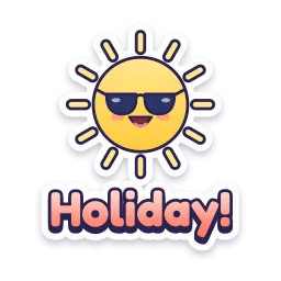 Holiday! sticker