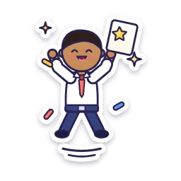 Jumping for Joy sticker