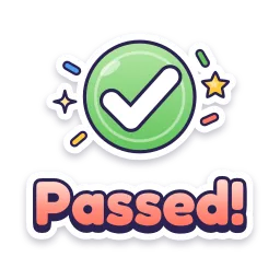 Passed! sticker