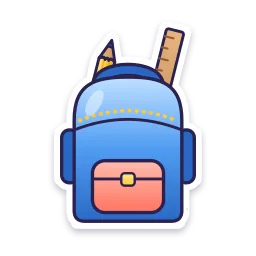 School Backpack sticker
