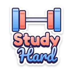 Study Hard sticker