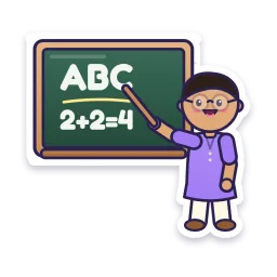 Teacher at Blackboard sticker