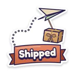 Shipped sticker